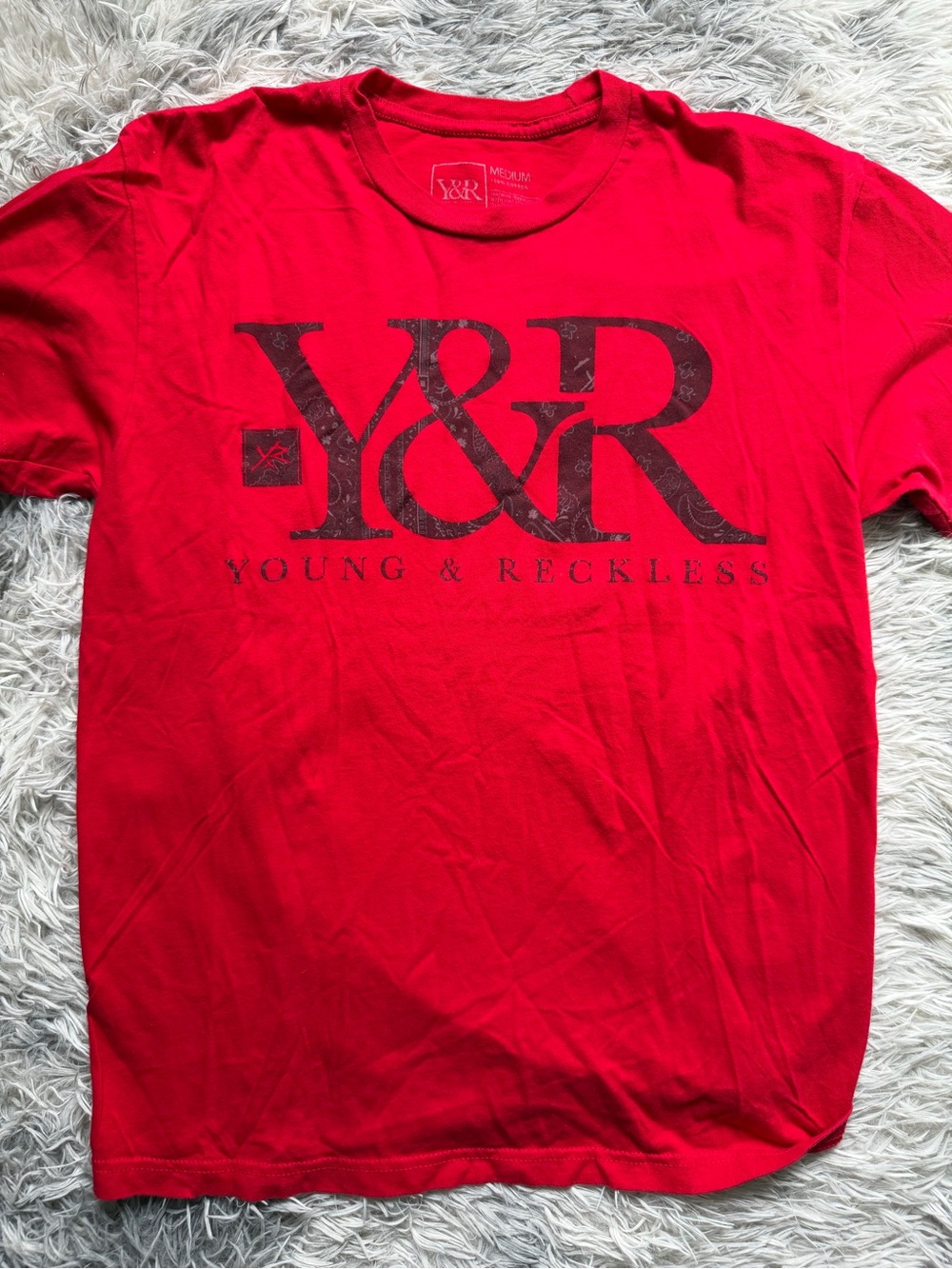 Young & Reckless Red Tee with Black Y&R Logo